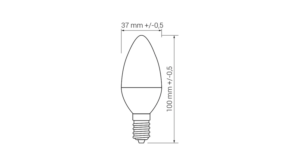 LED žárovka E14 8 W neutrální ORO-E14-C37-TOTO-8 W-DW