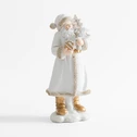 Vánoční bílá figurka SANTA CLAUS 30 cm