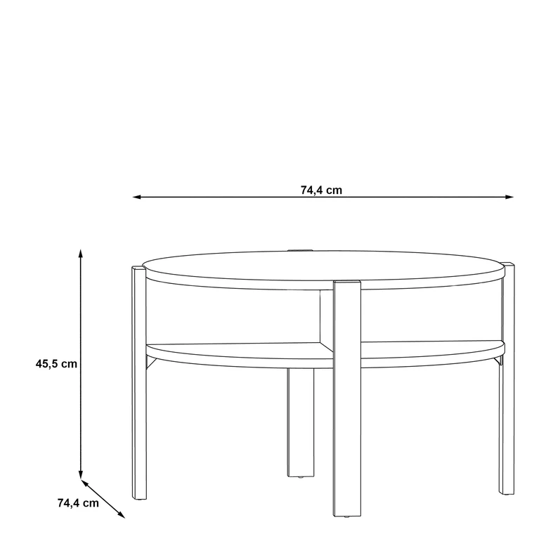 Kulatý konferenční stolek TOBAGO BETON