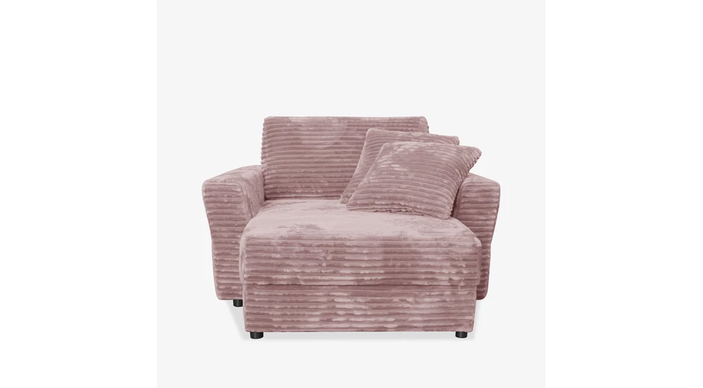 Křeslo loveseat pudrově růžová NOEMI