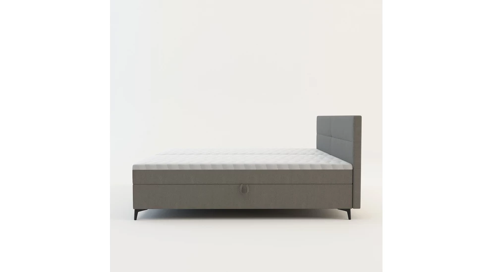 Světle šedá postel boxspring MARY 180x200 cm