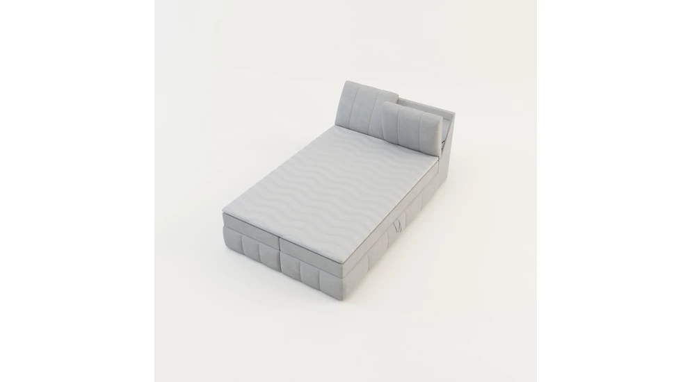 Šedá postel boxspring LORENZO HR 140x200 cm