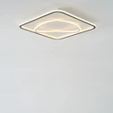 Stropní LED svítidlo/plafón čtverec LENS 50x50 cm černo-zlaté