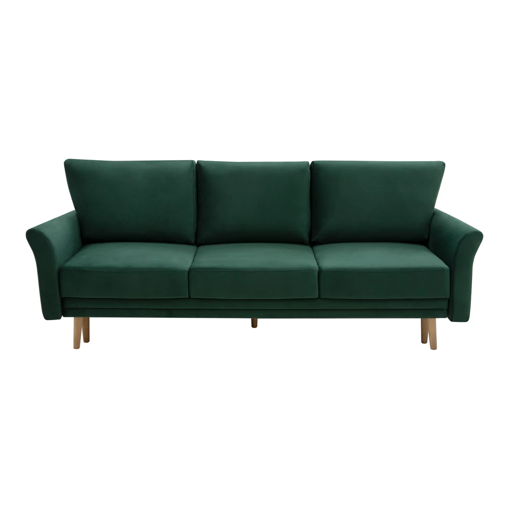 Sofa welurowa ciemnozielona TULON