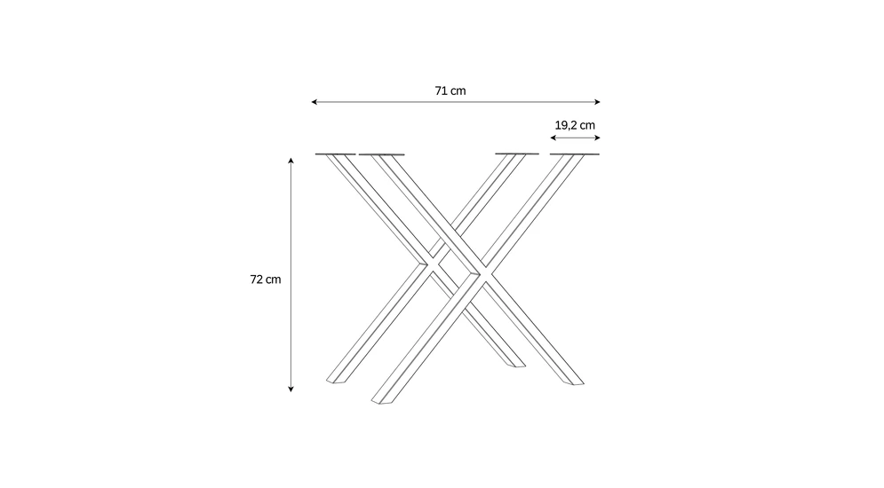 Kovové nohy typu X ke stolu MODUL