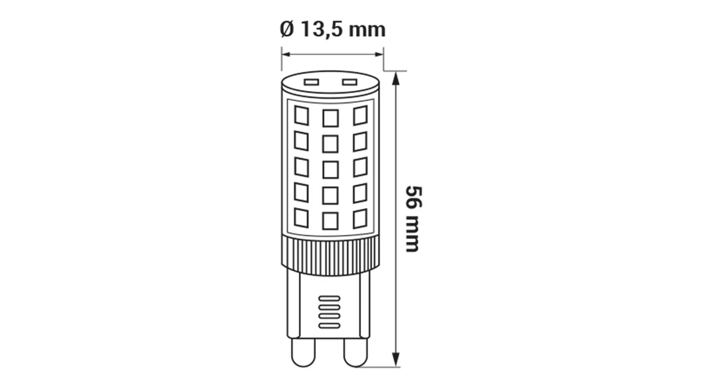 LED žárovka G9 4 W studená ORO-G9-PREMIUM-4 W