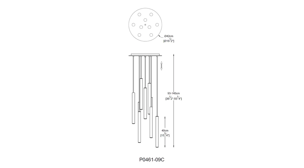 Závěsné svítidlo LOYA LED P0461-09C-B5SC