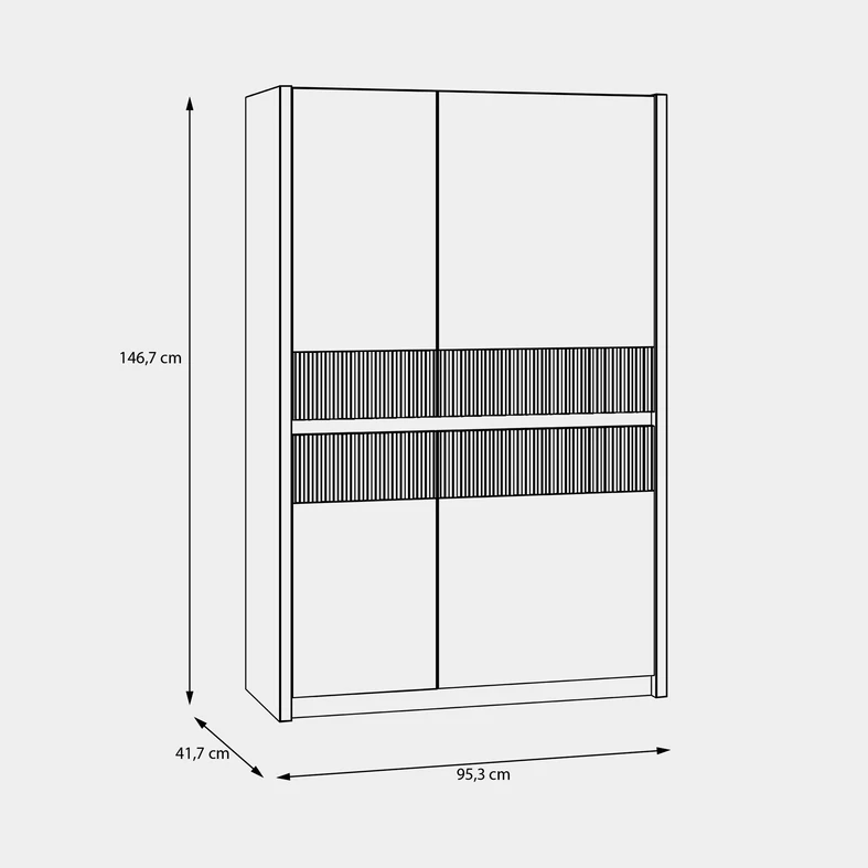 Komoda s osvětlením OAK SQUERE 95,3 cm