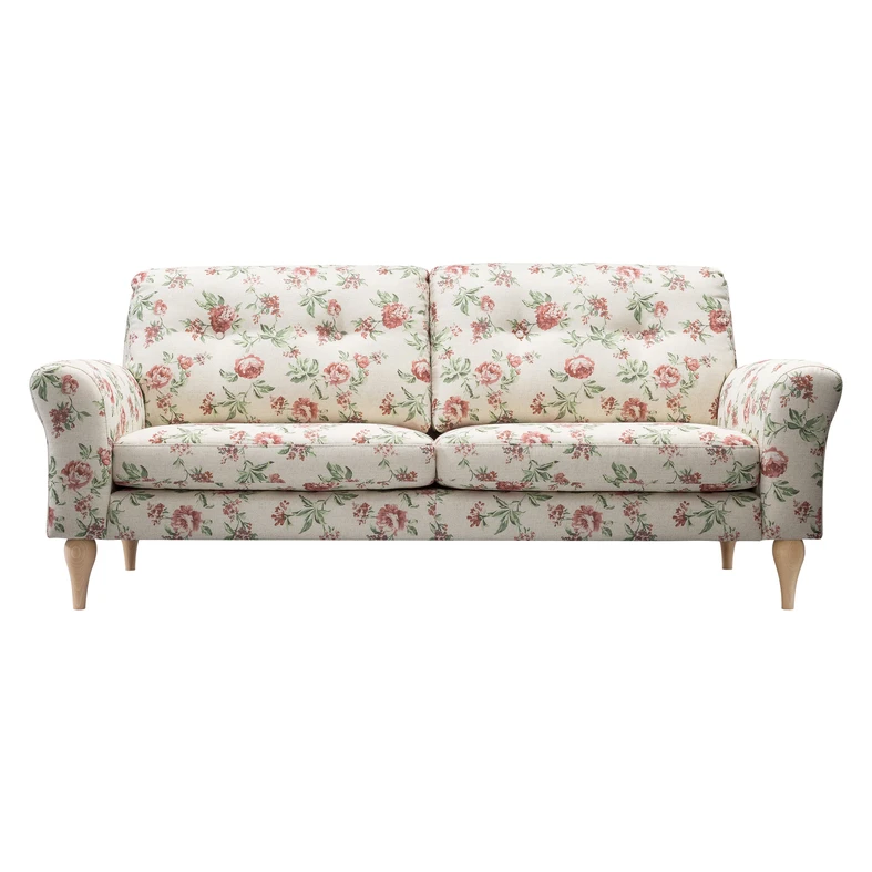 Sofa ROSE z motywem róż do salonu.