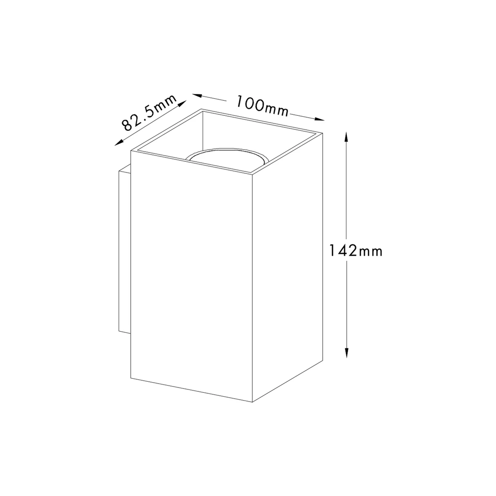 Bílé minimalistické nástěnné svítidlo SANDY WL SQUARE