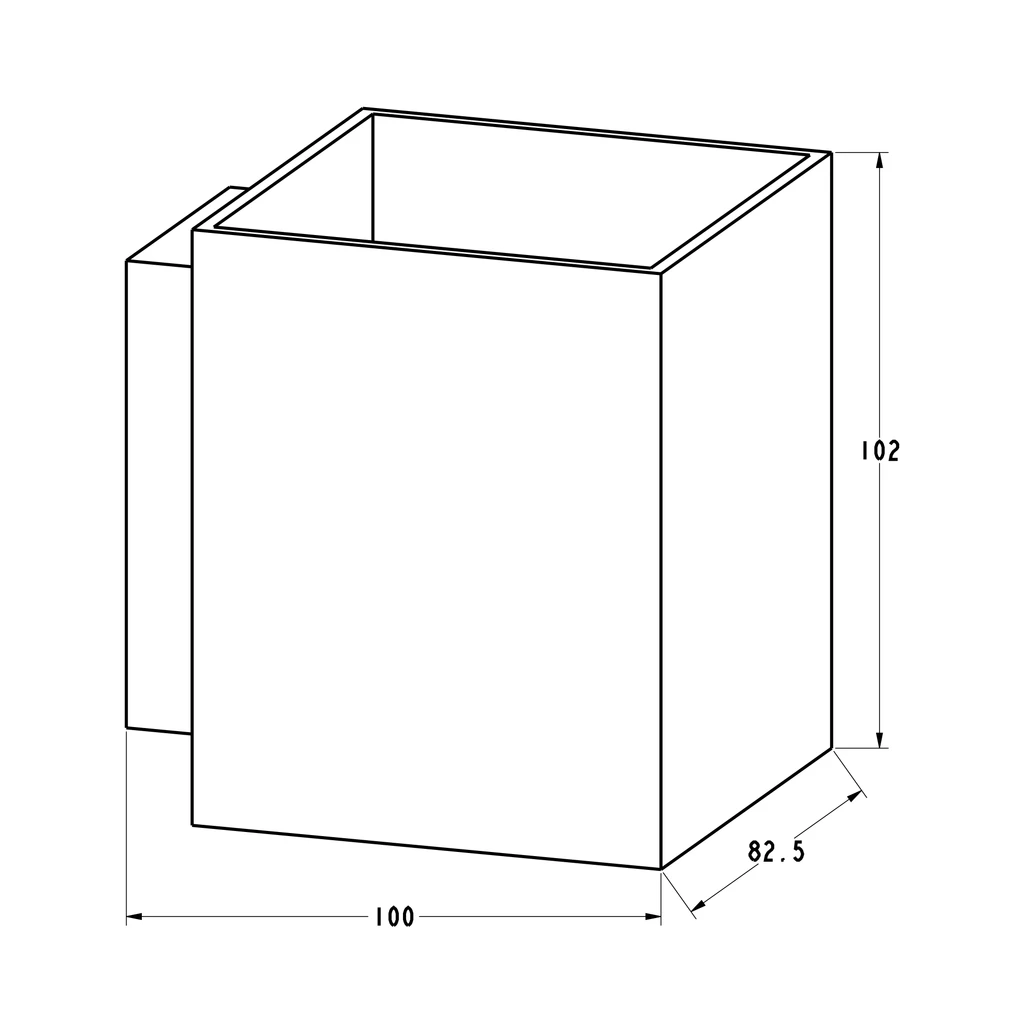 Černé minimalistické nástěnné svítidlo SOLA WL SQUARE