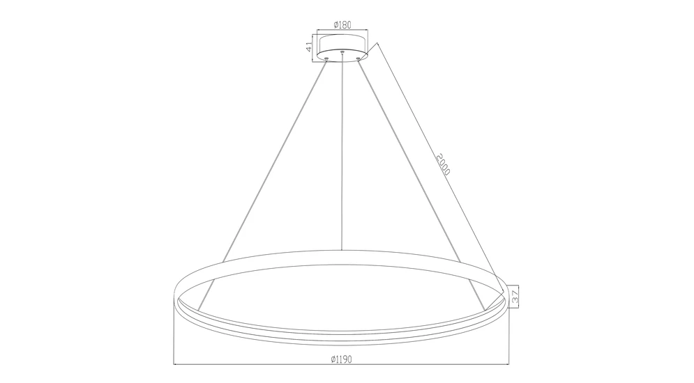 Závěsné svítidlo LED černé CARLO 120 cm