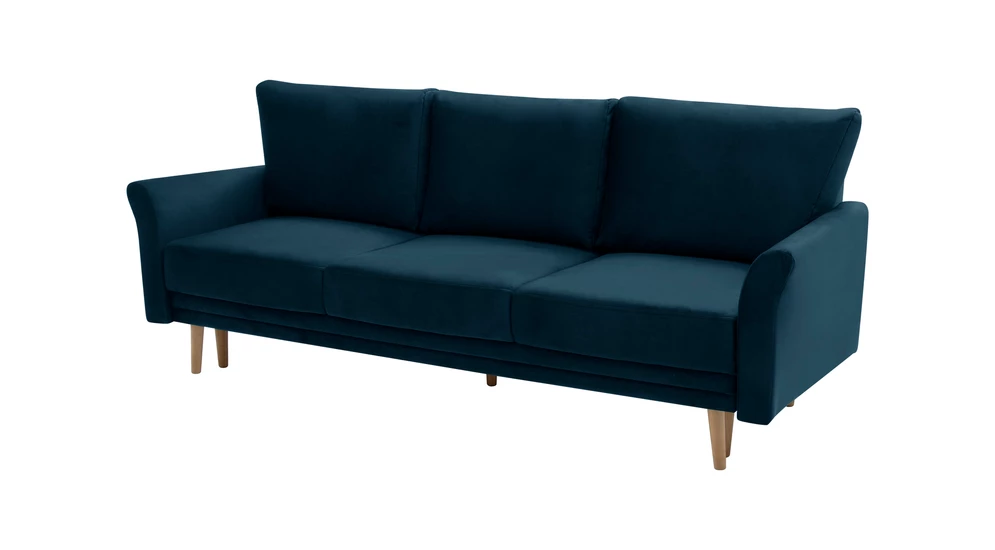 Sofa welurowa ciemnoniebieska TULON