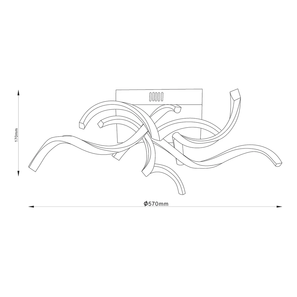 Design lampy STELO z jednej strony stawa na fantazyjne, ozdobne kształty.