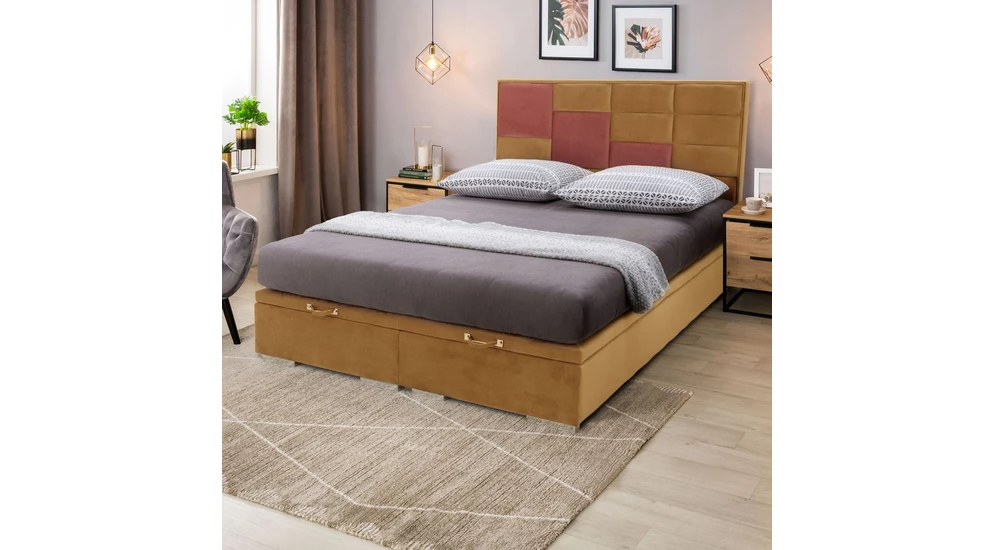 Rám postele boxspring FIBI KP 25 140x200 medová