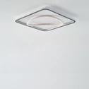 Stropní LED svítidlo/plafón čtverec LENS 50x50 cm černo-zlaté