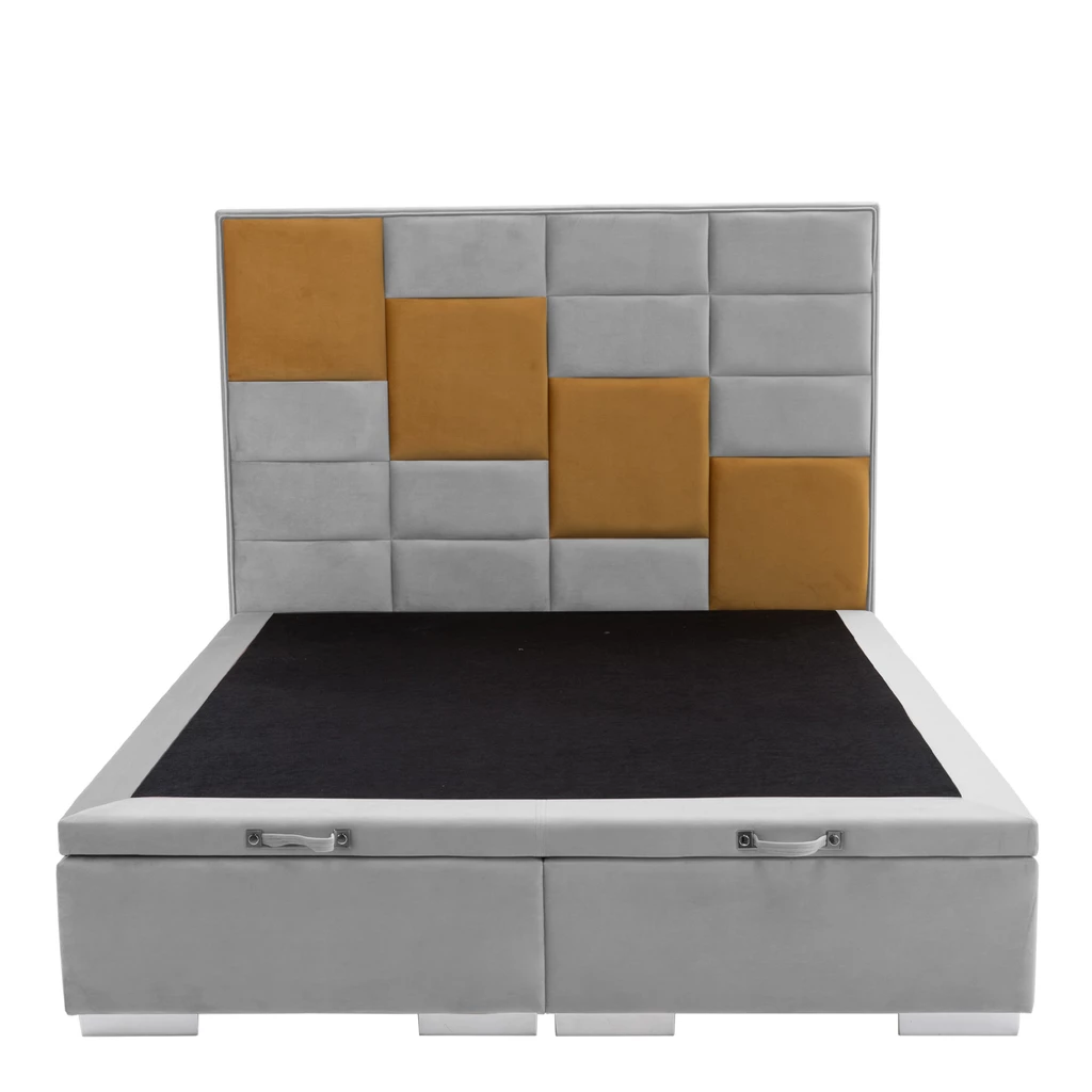 Rám postele boxspring FIBI KP 25 160x200, světle šedý