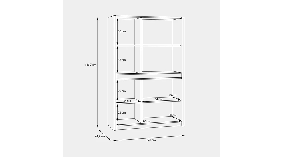 Komoda s osvětlením OAK SQUERE 95,3 cm