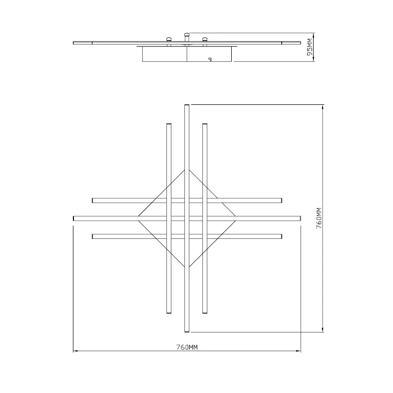 Stropní svítidlo CROSS LED PL99829-6