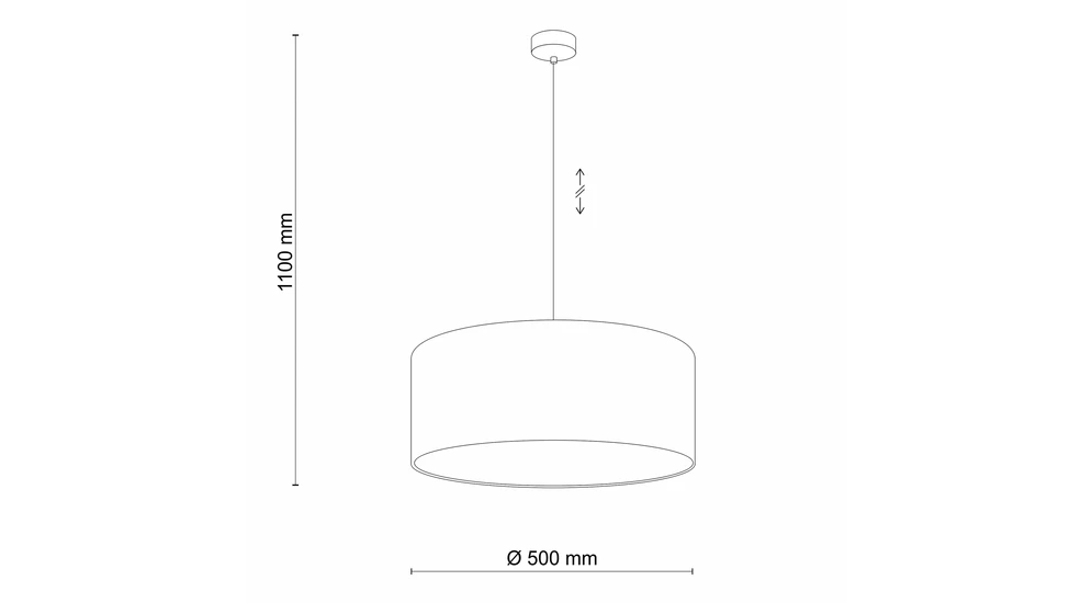 Tmavě šedá závěsná lampa EARTH 50 cm