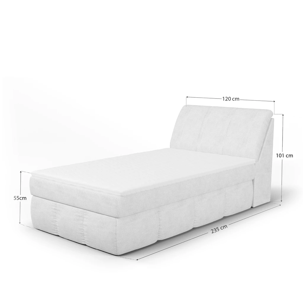 Postel boxspring LORENZO HR 120x200 cm krémová