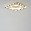 Stropní LED svítidlo/plafón čtverec LENS 50x50 cm černo-zlaté