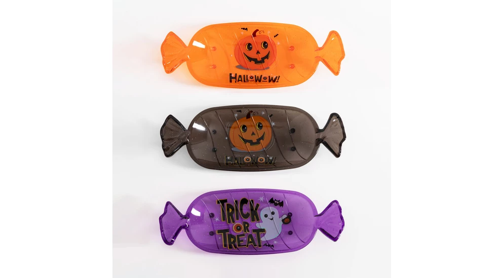 Halloweenský dekorační tác BONBÓN 13x36 cm MIX