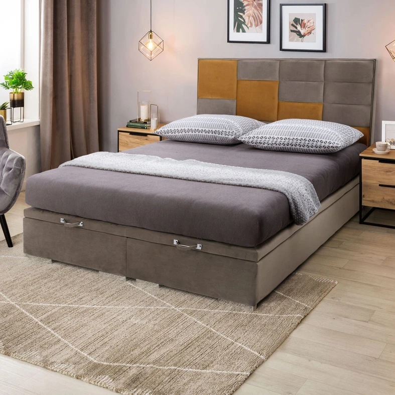 Rám postele boxspring FIBI KP 25 140x200, ořechový