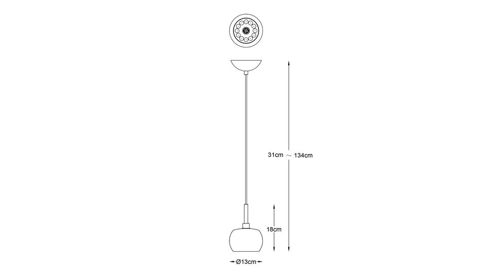 Lampa CRYSTAL o złotym wykończeniu zadba o styl i odpowiednią prezencję Twojego mieszkania.