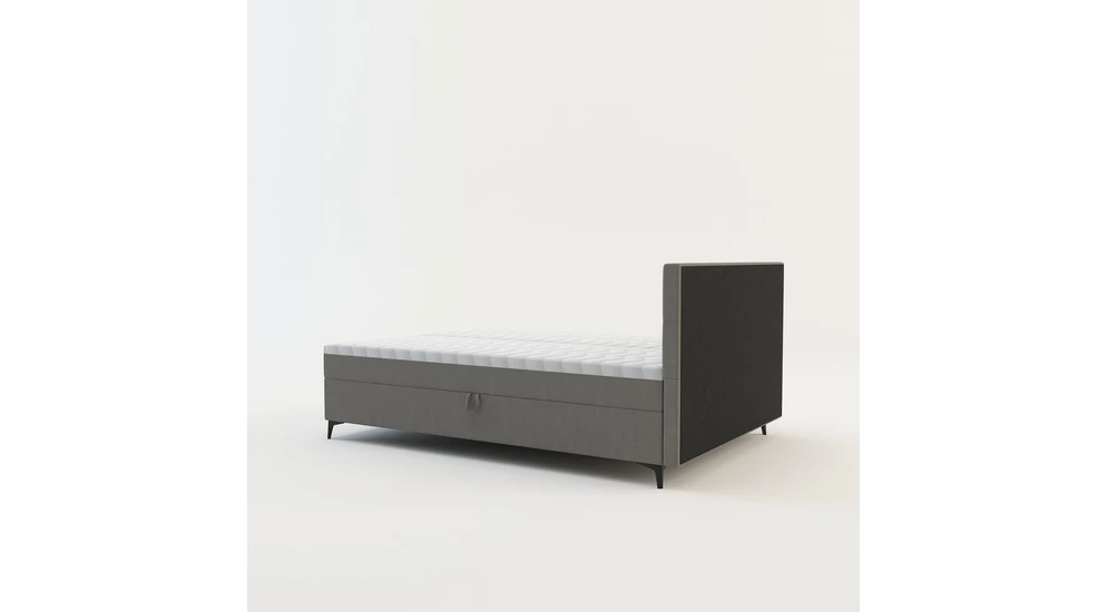 Světle šedá postel boxspring MARY 140x200 cm