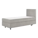 Šedá postel boxspring s matrací SILLA 90x200 cm