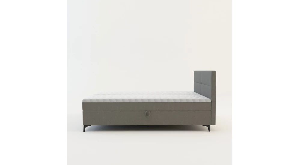 Světle šedá postel boxspring MARY 140x200 cm