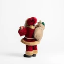 Vánoční červeno-hnědá figurka SANTA CLAUS 25 cm