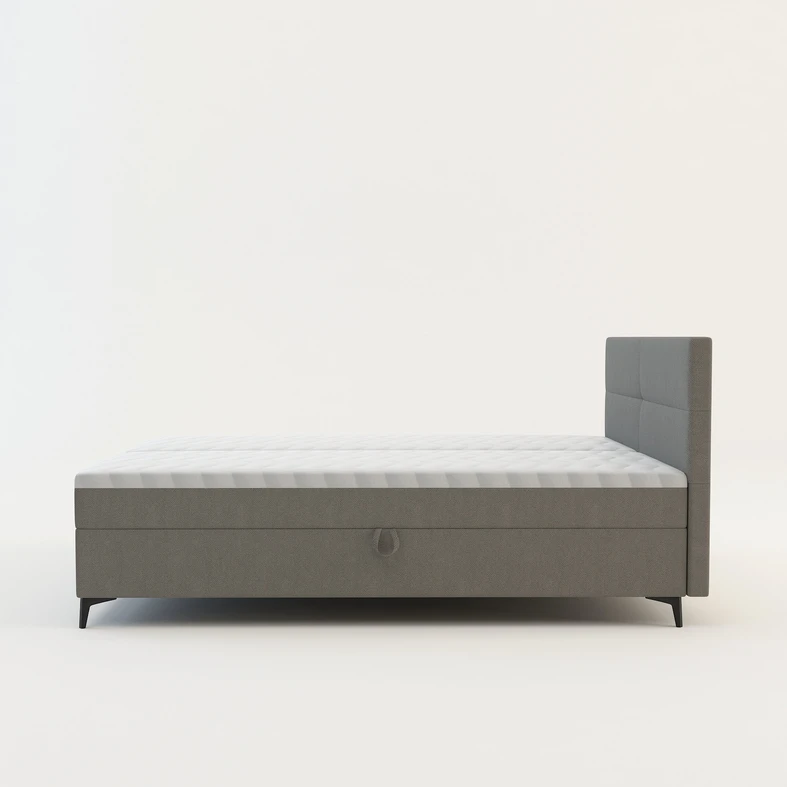 Světle šedá postel boxspring MARY 140x200 cm