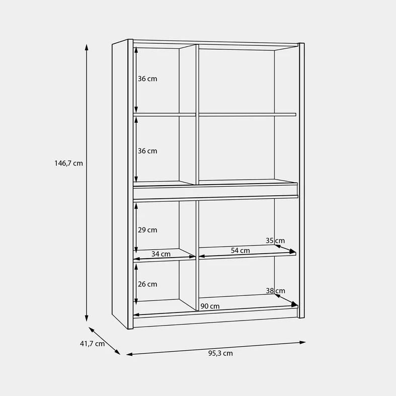 Komoda s osvětlením OAK SQUERE 95,3 cm