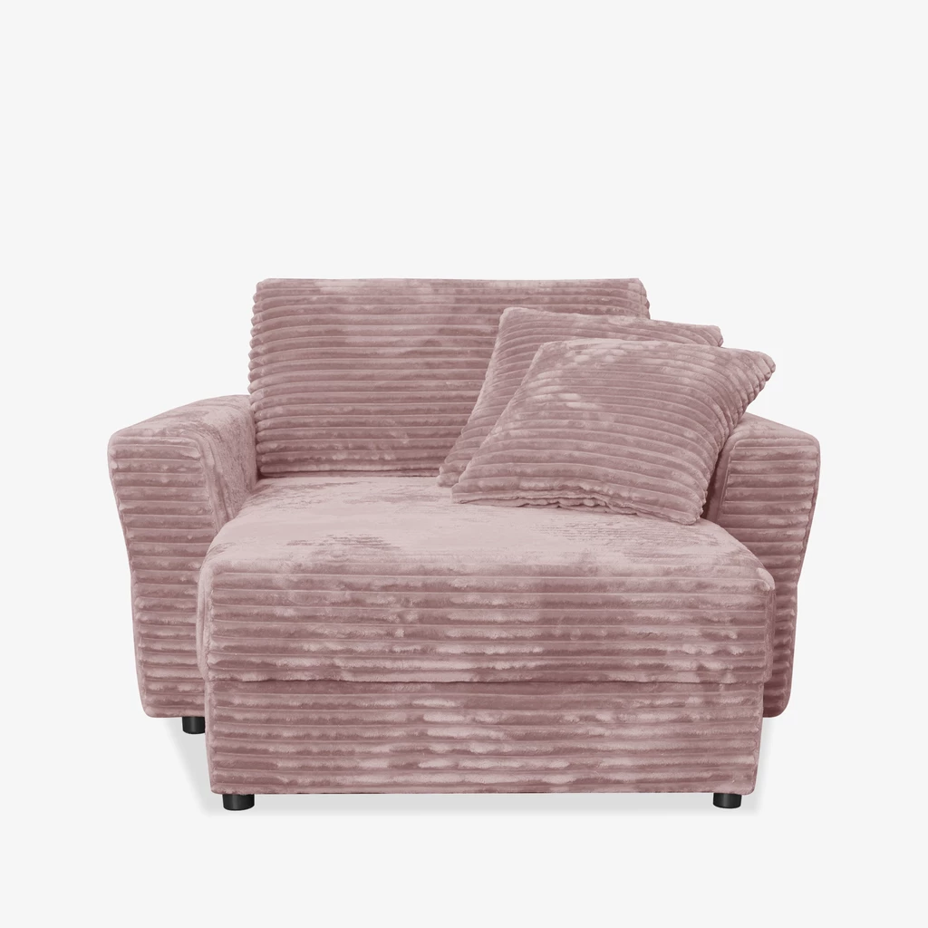 Křeslo loveseat pudrově růžová NOEMI