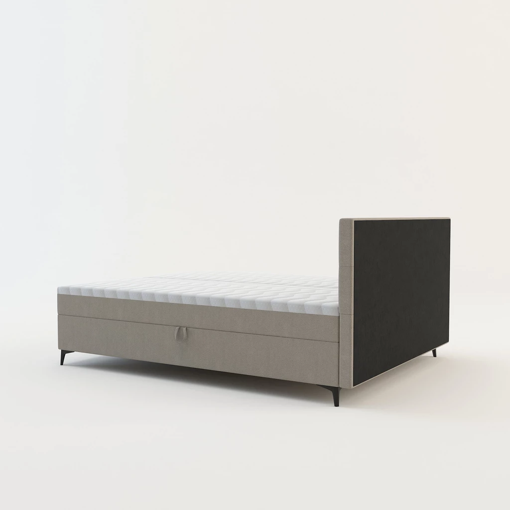 Béžová postel boxspring MARY 160x200 cm