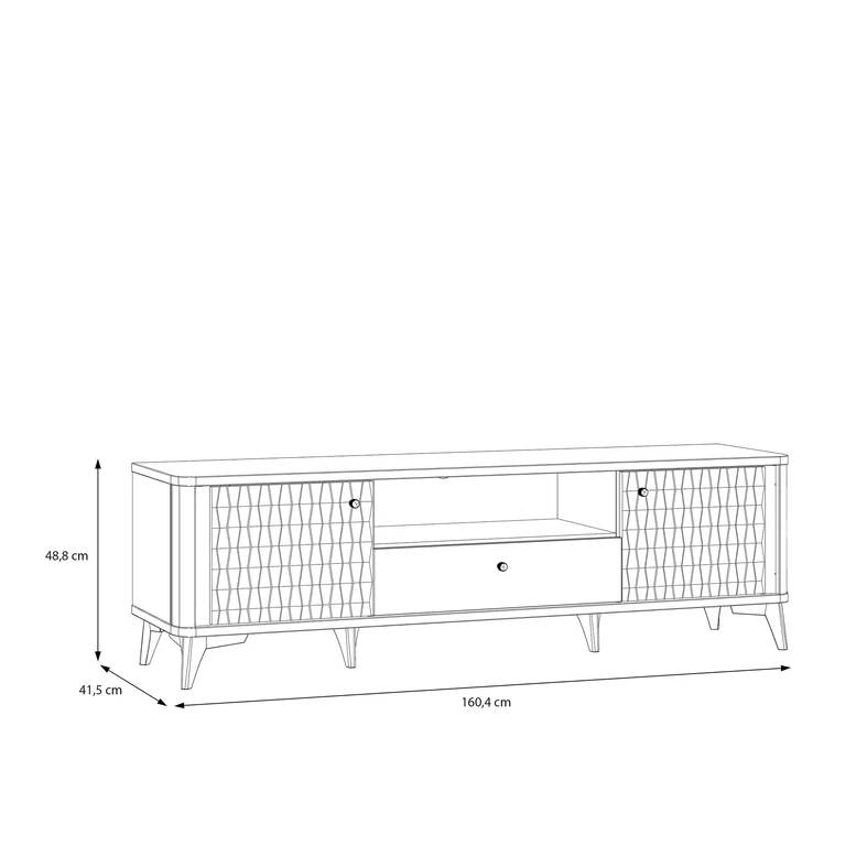 TV skříňka s osvětlením FORREST HILLS 160,4 cm