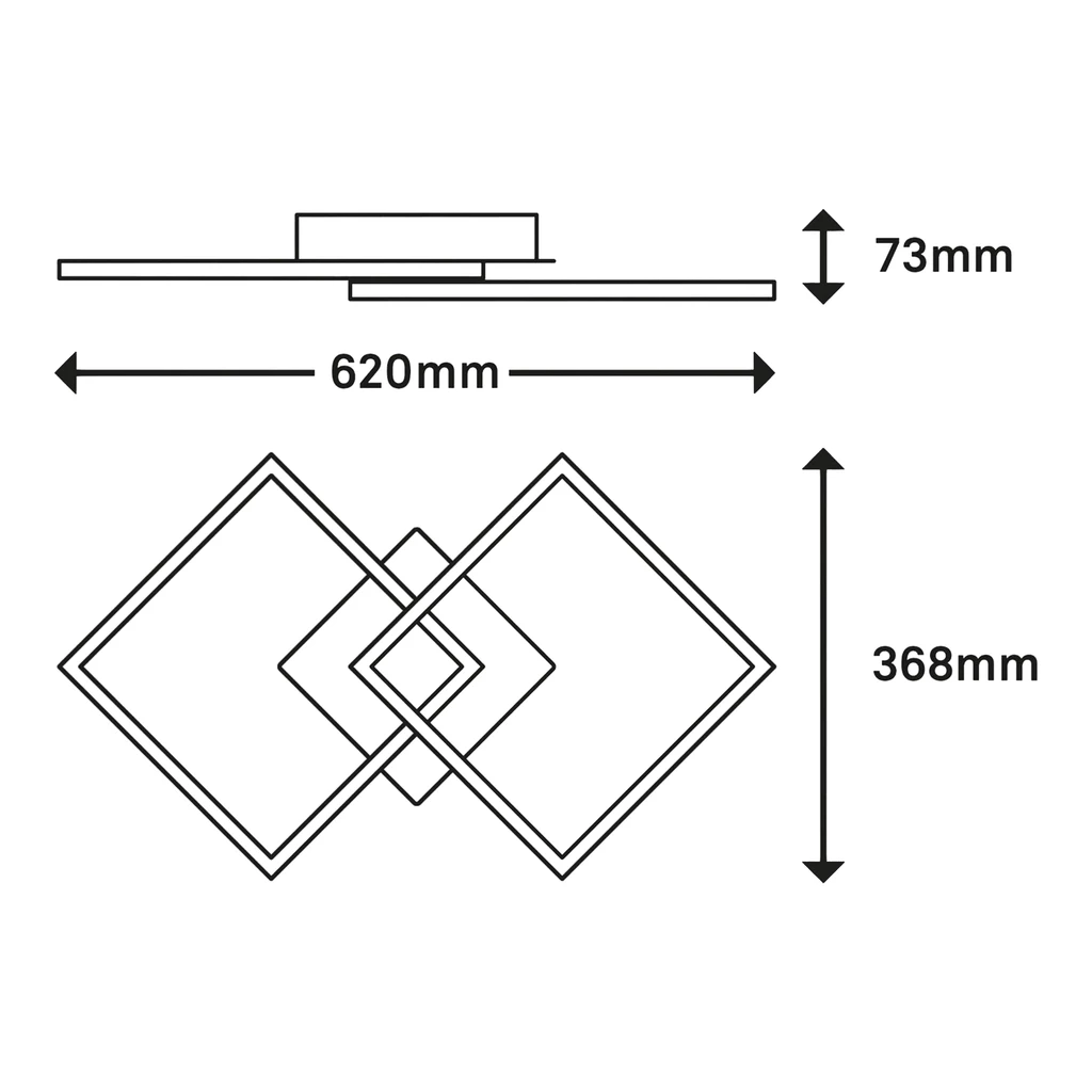 Zlato-hnědé otočné stropní svítidlo FRAME LED 62 cm