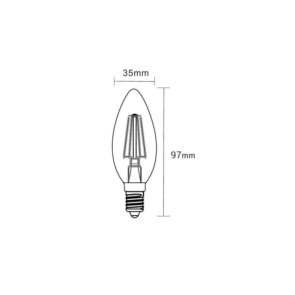 LED žárovka E14 4 W neutrální ORO-E14-C35-FL-CLARO-4 W