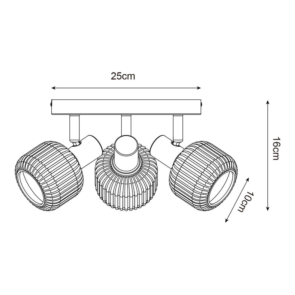 Lampa sufitowa STEM to niezawodne oświetlenie dla kameralnych pomieszczeń. Posiada klosze w białym kolorze i oprawę dla 3 żarówek typu E14.