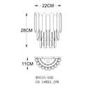 Nástěnné svítidlo GLADIUS W0535-01B-B5J7