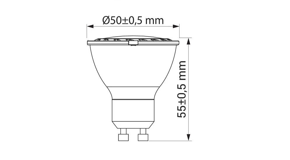 LED žárovka GU10 8 W studená ORO-GU10-HERA-8 W-II-BZ