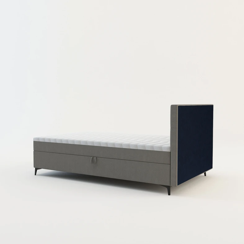 Světle šedá postel boxspring MARY 120x200 cm