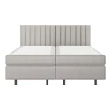 Šedá postel boxspring s matrací SILLA 90x200 cm