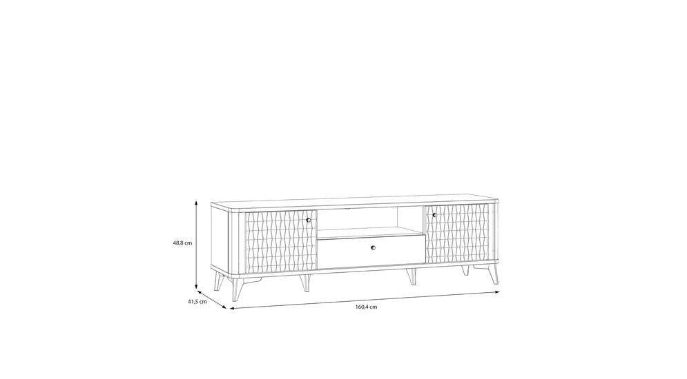 TV skříňka s osvětlením FORREST HILLS 160,4 cm