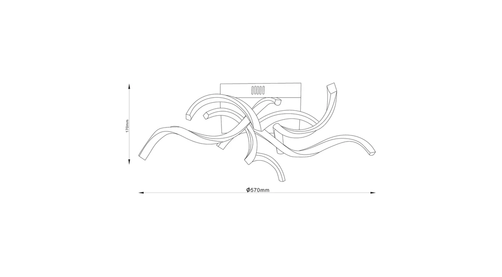 Design lampy STELO z jednej strony stawa na fantazyjne, ozdobne kształty.