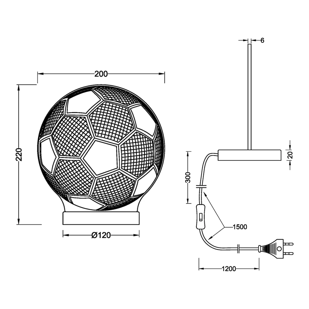 Dekorativní LED lampa BALL