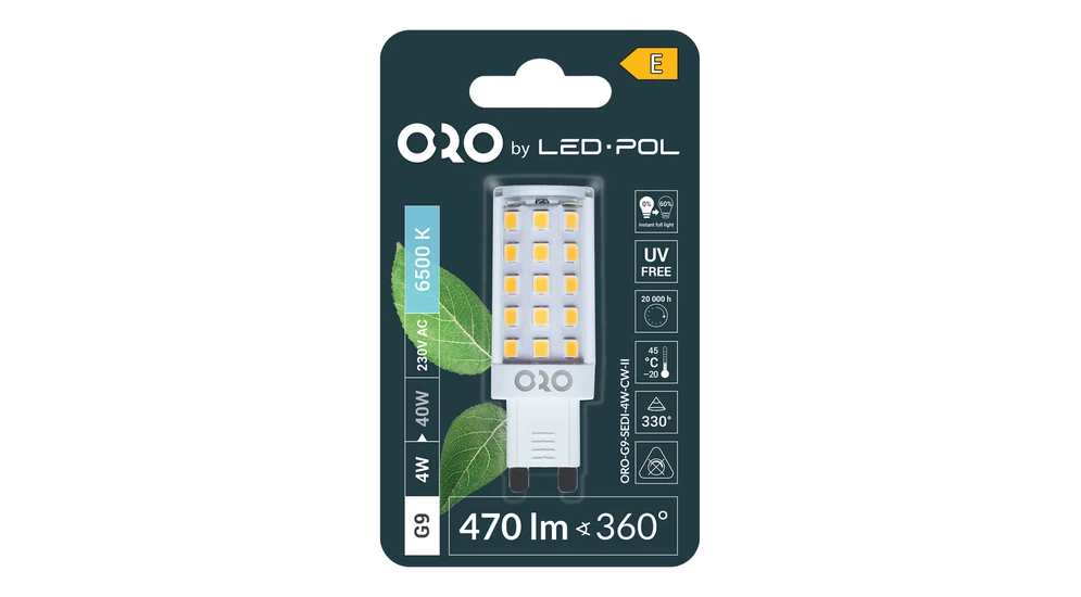 LED žárovka ORO-G9-SEDI-4 W-CW-II studená barva