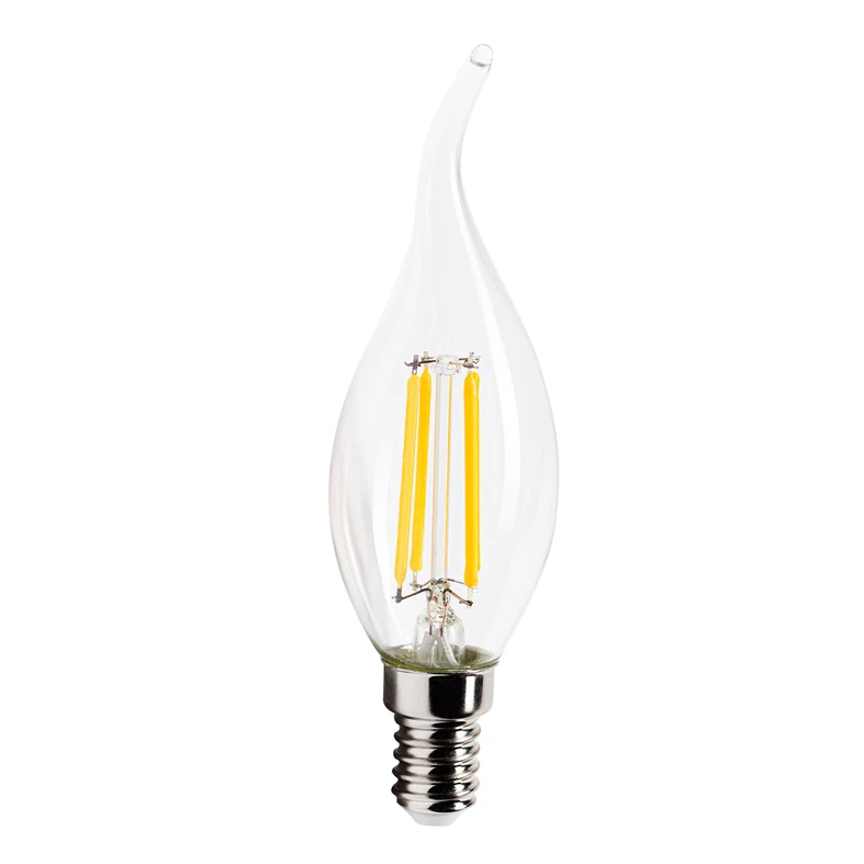 LED dekorativní žárovka E14 4 W neutrální ORO-E14-C35-FL-CLARO-FLAMI-4 W